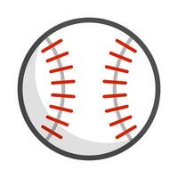 Flat design baseball ball icon. vector