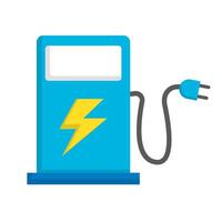 Modern EV charging station icon. vector