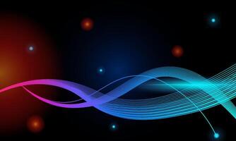 Abstract wave line background, with beautiful light effect vector