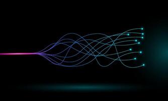 Abstract wave line background, with beautiful light effect vector