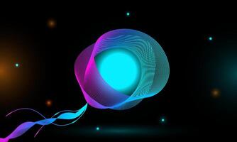 Abstract wave line background, with beautiful light effect vector