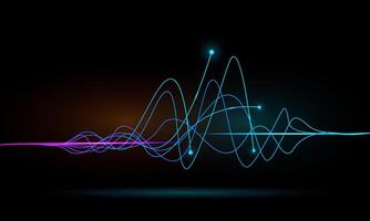 Abstract wave line background, with beautiful light effect vector