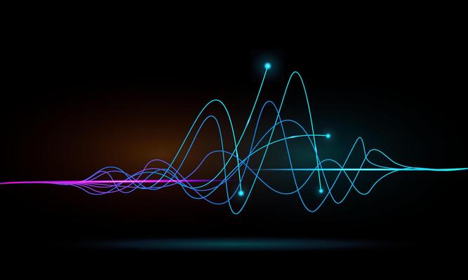 Abstract wave line background, with beautiful light effect