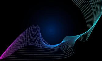 Abstract wave line background, with beautiful light effect vector