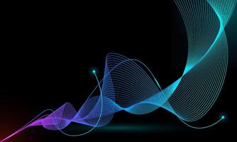 Abstract wave line background, with beautiful light effect vector