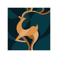 ILLUSTRATION 149 ABSTRACT DEER ILLUSTRATION vector