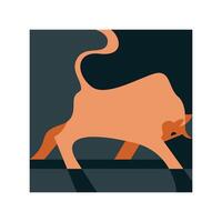 ILLUSTRATION 151 ABSTRACT BULL ILLUSTRATION vector