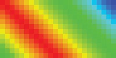 Abstract rainbow color full geometric square border pattern. vector