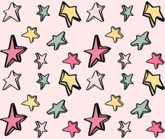 Cute kids' star sprinkles seamless pattern. vector