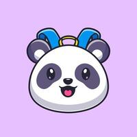 Cute Panda Bag Cartoon vector
