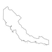 Central Province map, administrative division of Papua New Guinea. illustration. vector