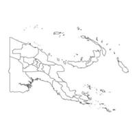 Papua New Guinea map with administrative divisions. illustration. vector