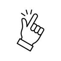 Easy to use icon with hand doing a finger snap vector