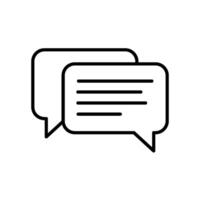 Message or chat bubble icon vector