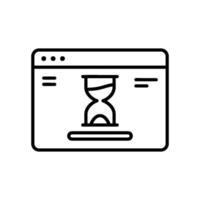 Icon waiting for loading on website interface vector