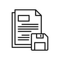 Icon of saving documents or computer files vector