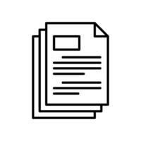 Files icon for computer user interface vector