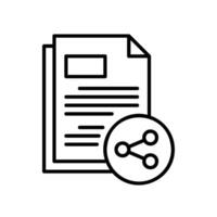 File sharing or document embed icon vector