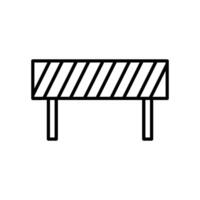 Roadblock icon to signal the end of the road and stop vector