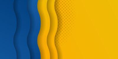 yellow and blue is visually appealing and attention-grabbing. Blue and yellow Banner concepts The overlapping blue and yellow elements. The design incorporates a halftone vector