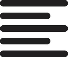 Align left icon isolated on white background . Text align left icon vector