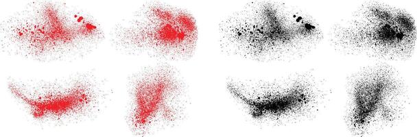 Set of black and red color blood stain background vector