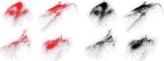 Hand-painted grunge texture black and red color bleeding splatter background vector