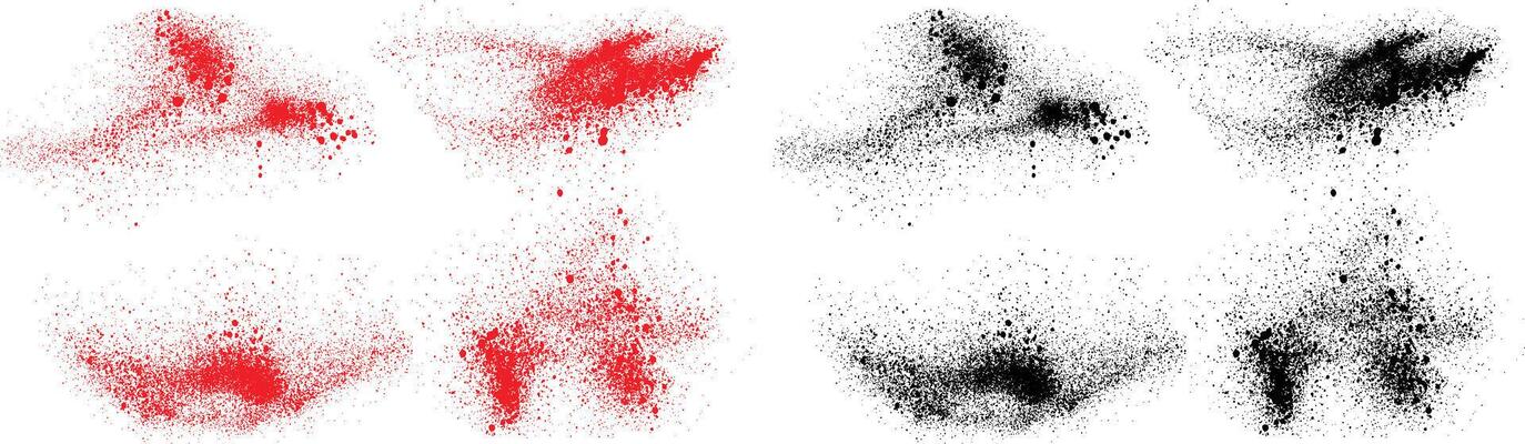 Black and red color grunge brush stroke bloodstain