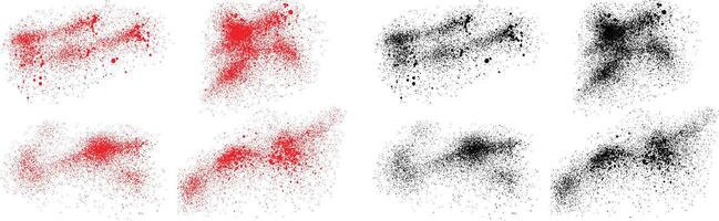 Abstract black and red color grunge texture splatter brush stroke illustration background vector