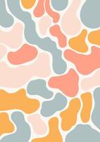 Abstract organic pattern design background in pastel colours vector