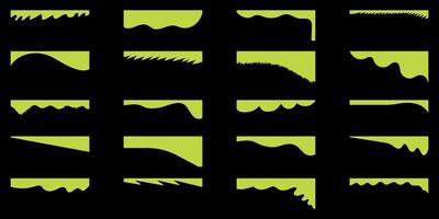 Geometric Neon Website border and separator headers. Organic Web page. Divider shapes for web page. Abstract Curve Set for Banners, Posters, website and App. Dividers shapes and headers. vector