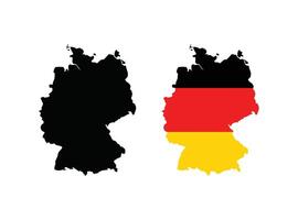 Germany Map. Map of Germany with national Flag. vector