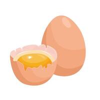 Egg set. Flat in cartoon style isolated on white background. vector