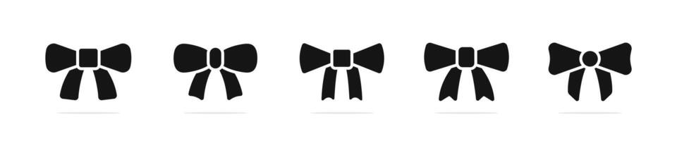 Decorative bows. Ribbon Bow icons. Bow tie icons. vector