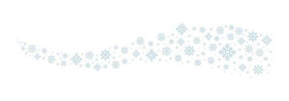 Falling and flowing snowflakes. Snow, design elements. Snowstorm illustration. vector