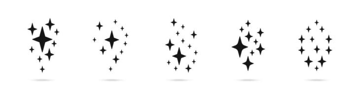 Sparkle star icons. Shine icons. Stars sparkles . Stardust. Sparkle stars. vector