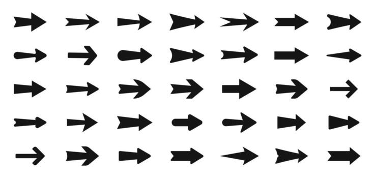 Arrow icons set. Arrows set. Arrow icon. Arrow illustration. Arrow collection. Simple arrows set vector