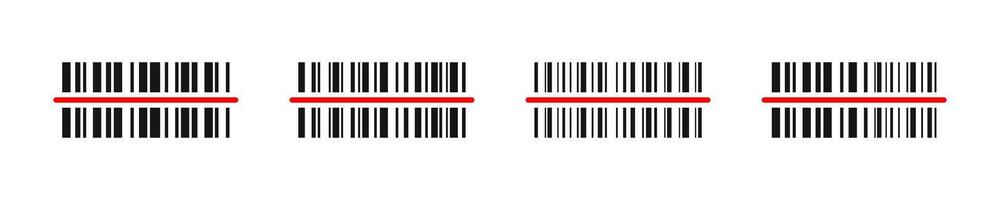 Bar code. Product barcodes for digital laser scanning on packaging. Product sticker, label bar vector