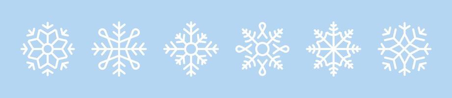 Snowflakes icons. Snowflake. Snowflakes set. Snow icons. Snow symbols. Snowflake icon vector