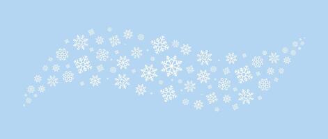 Snowstorm illustration. Falling and flowing snowflakes. Snowflakes, Snow , Snowstorm. Winter Background. Snow, design elements vector