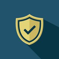 Tick Mark with shield, Tick mark approved with shield icon, Security icon and help, how to, info, query symbol Iconic Illustrator vector