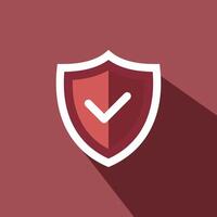 Tick Mark with shield, Tick mark approved with shield icon, Security icon and help, how to, info, query symbol Iconic Illustrator vector