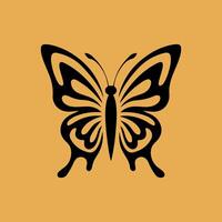 un logo diseño de un venenoso mariposa de contaminación, minimalista y simplista, eps formato vector