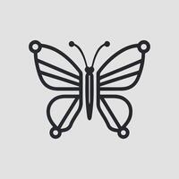 un logo diseño de un venenoso mariposa de contaminación, minimalista y simplista, eps formato vector