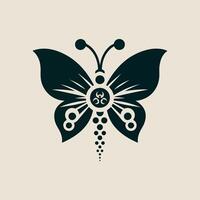 a logo design of a poisonous butterfly of pollution, minimalistic and simplistic, EPS format vector