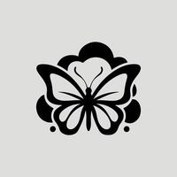 a logo design of a poisonous butterfly of pollution, minimalistic and simplistic, EPS format vector