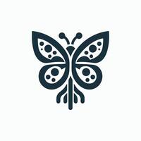 a logo design of a poisonous butterfly of pollution, minimalistic and simplistic, EPS format vector