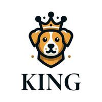 dog king illustration logo free Pro Eps vector