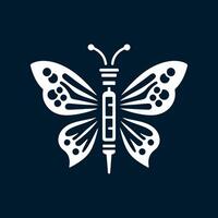 a logo design of a poisonous butterfly of pollution, minimalistic and simplistic, EPS format vector