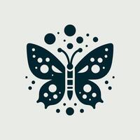 a logo design of a poisonous butterfly of pollution, minimalistic and simplistic, EPS format vector